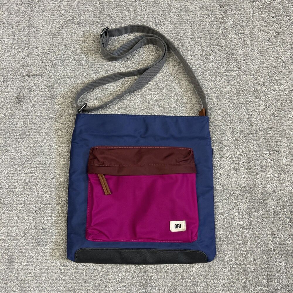 ORI London Bag Kennington B Crossbody Purse Colorblock Recycled Nylon 11.5x11.5